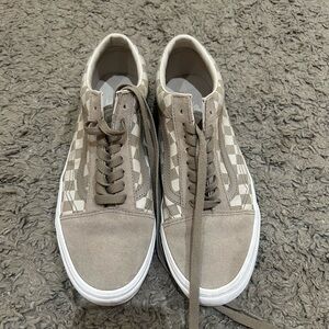 Vans Beige Checkered Sneakers